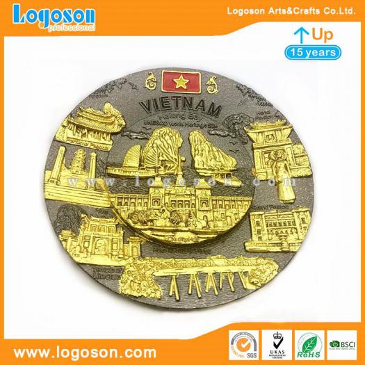 Engraved Decorative Plates For Wall Display Vietnam Souvenir