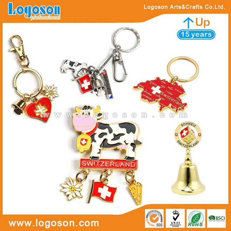 Keychain Bell Switzerland Souvenirs Gift Set Customized