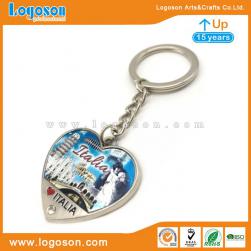 Rico Industries Rhinestone Heart Keychain - Team Colors, Metal, 1.375" X 3", Officially Licensed - View #4