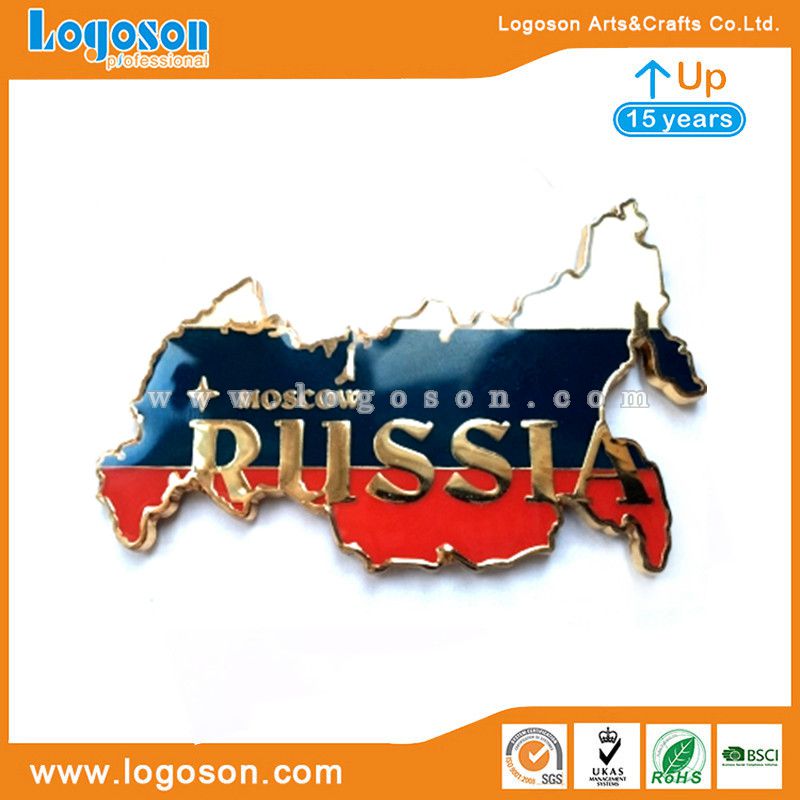 Russia map fridge magnet