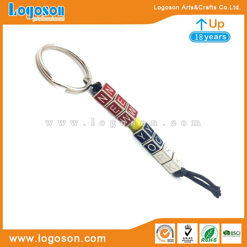 beaded new york souvenir keyring