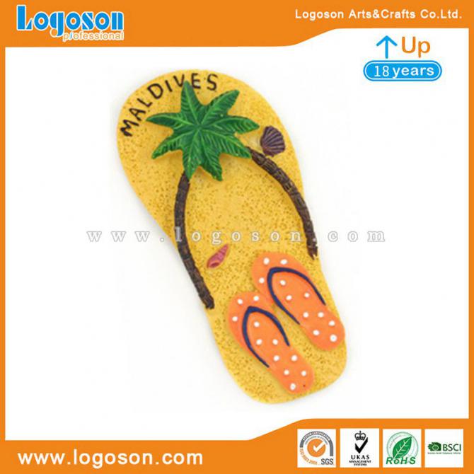 3D Beach pantofole frigorifero magnete, Maldive Bali Boracay Saipan Palau turistica souvenir, Ocean stile frigorifero, decorazione per casa e cucina, promozione Gift