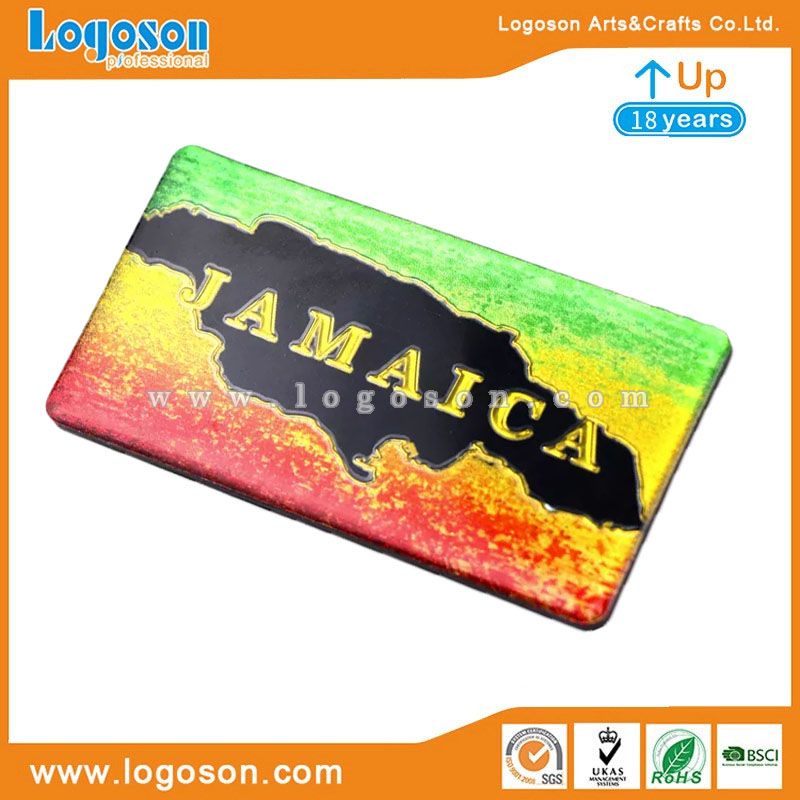 Custom Jamaica Souvenir Epoxy Aluminium Foil Printing Fridge