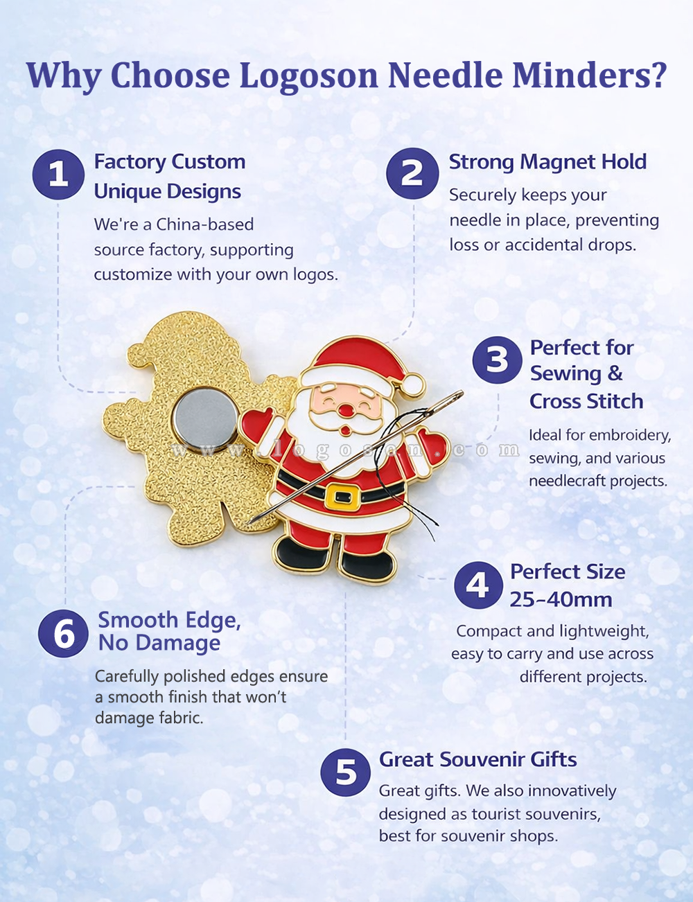 why choose Logoson magnetic needle minders